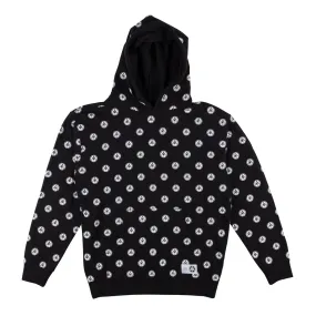 Tali-Dot Pullover Hoodie - Black/White