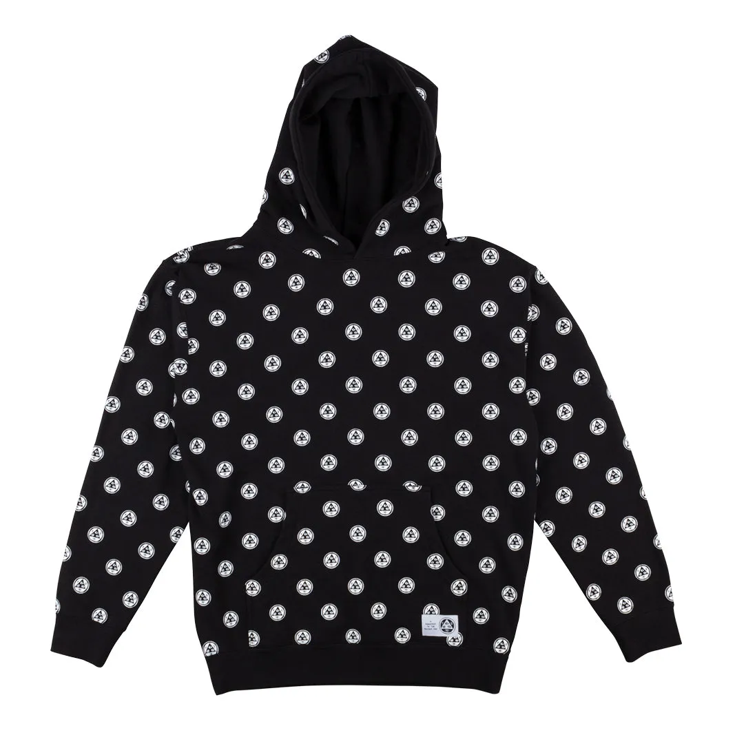 Tali-Dot Pullover Hoodie - Black/White