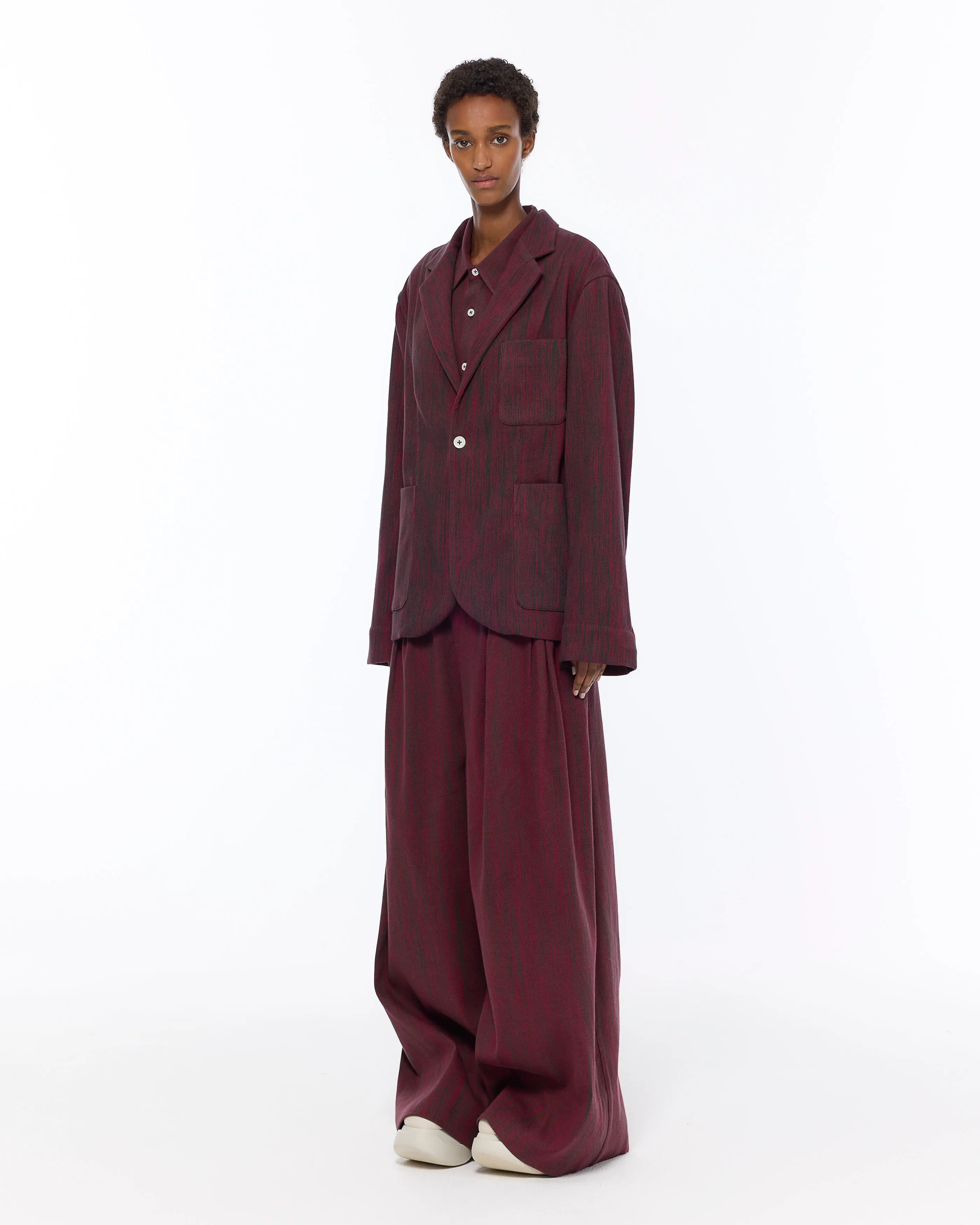 The Blazer : Bordeaux Chambray