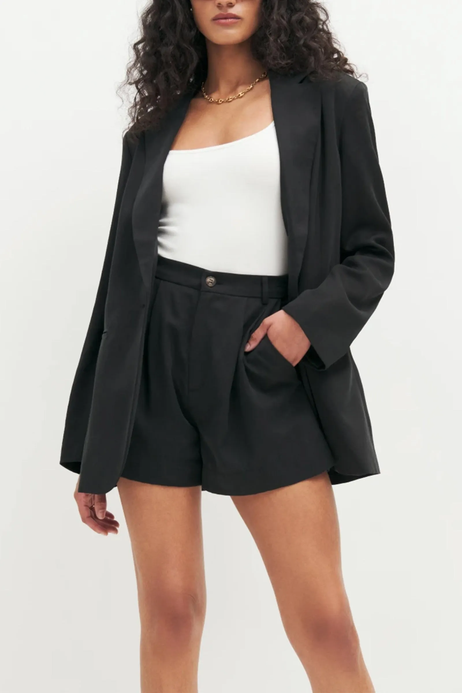 The Classic Black Relaxed Blazer