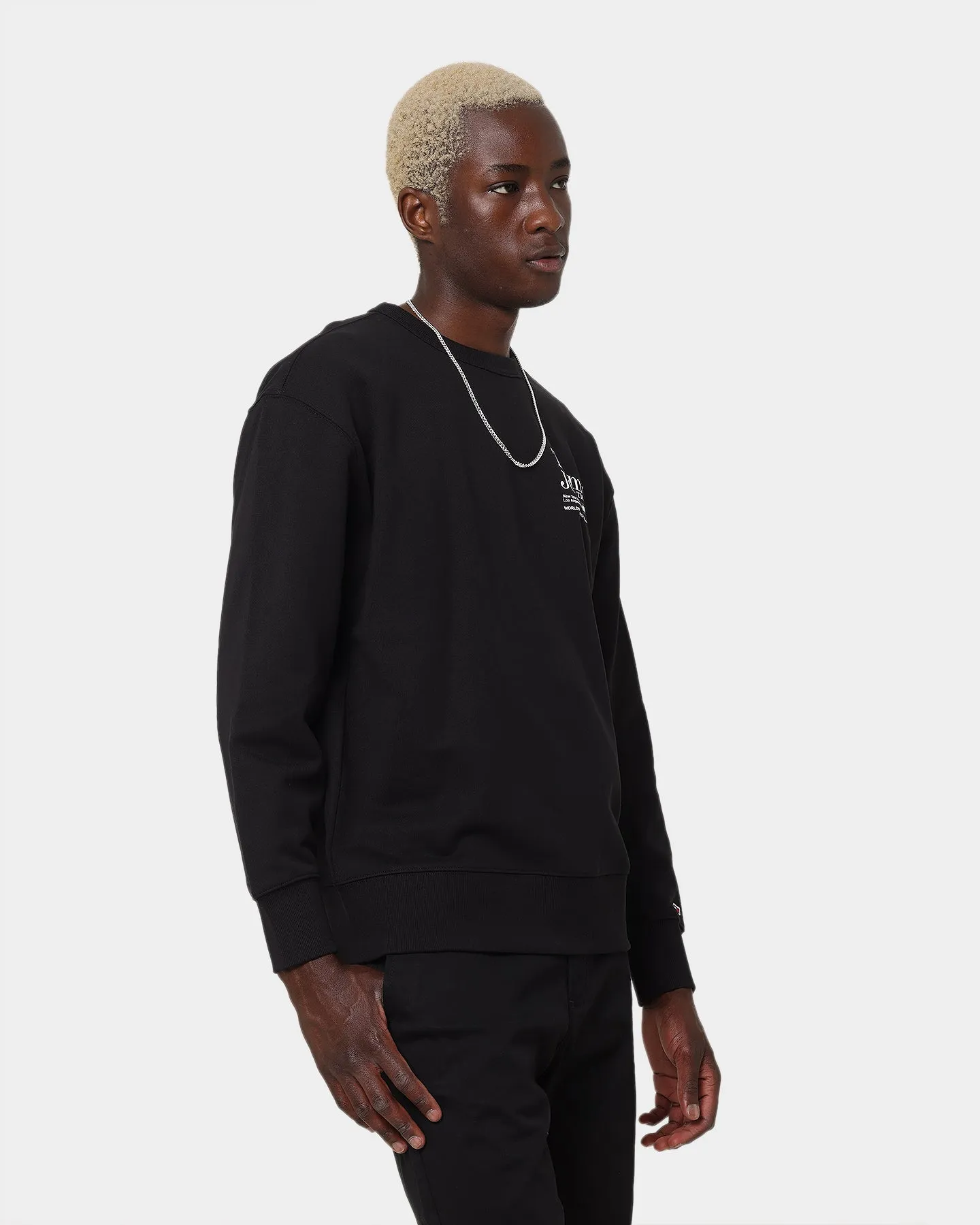 Tommy Jeans TJM Tommy Text Crewneck Black
