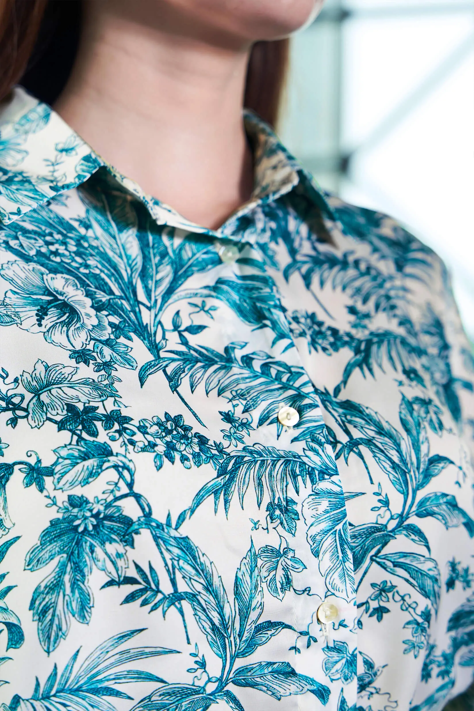 Tropical Tie Belt Shirt Dress