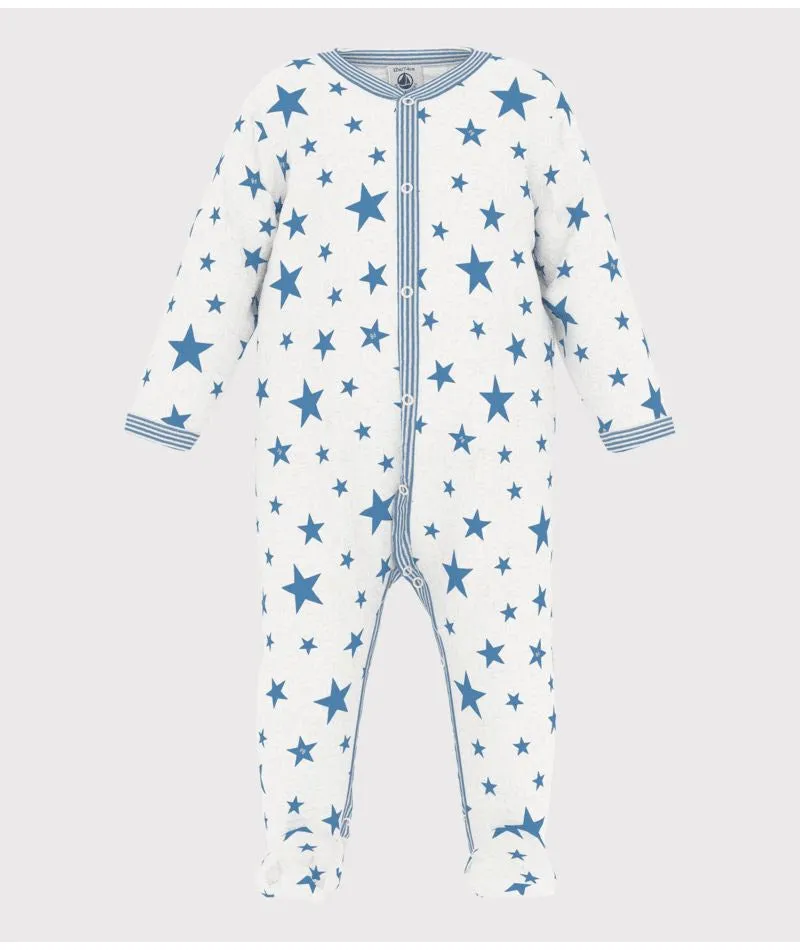 Velour Front Snap Footie  - Petit Bateau FW24/sp25