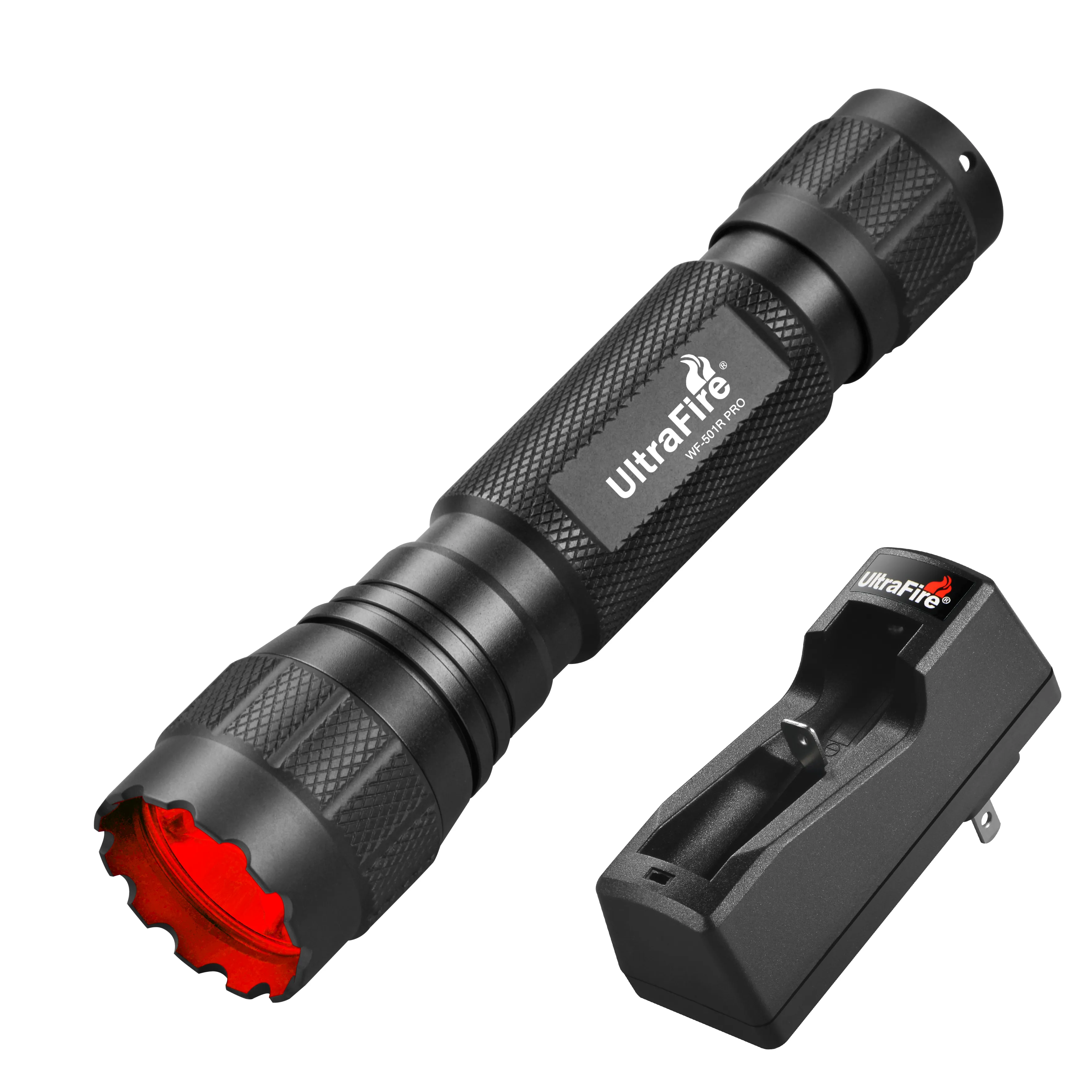 WF-501R PRO Red LED Hunting Flashlight