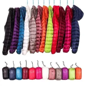 Winter Ultra Light Hooded Down Jacket Women Wear