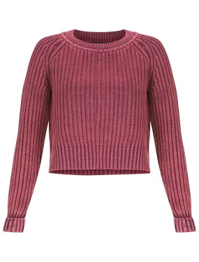 Womens Amara Reya Fern Crew Neck Jumper in dark Purple