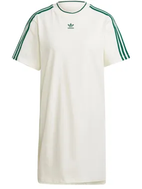 Women's Brand Logo Embroidered T-Shirt Dress,Off White