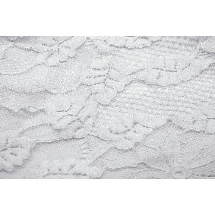 Women's Gothic Pleated Lace Slip Dress White