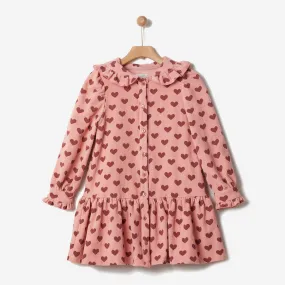 YELL-OH BLOSSOM CORDUROY SHIRT DRESS