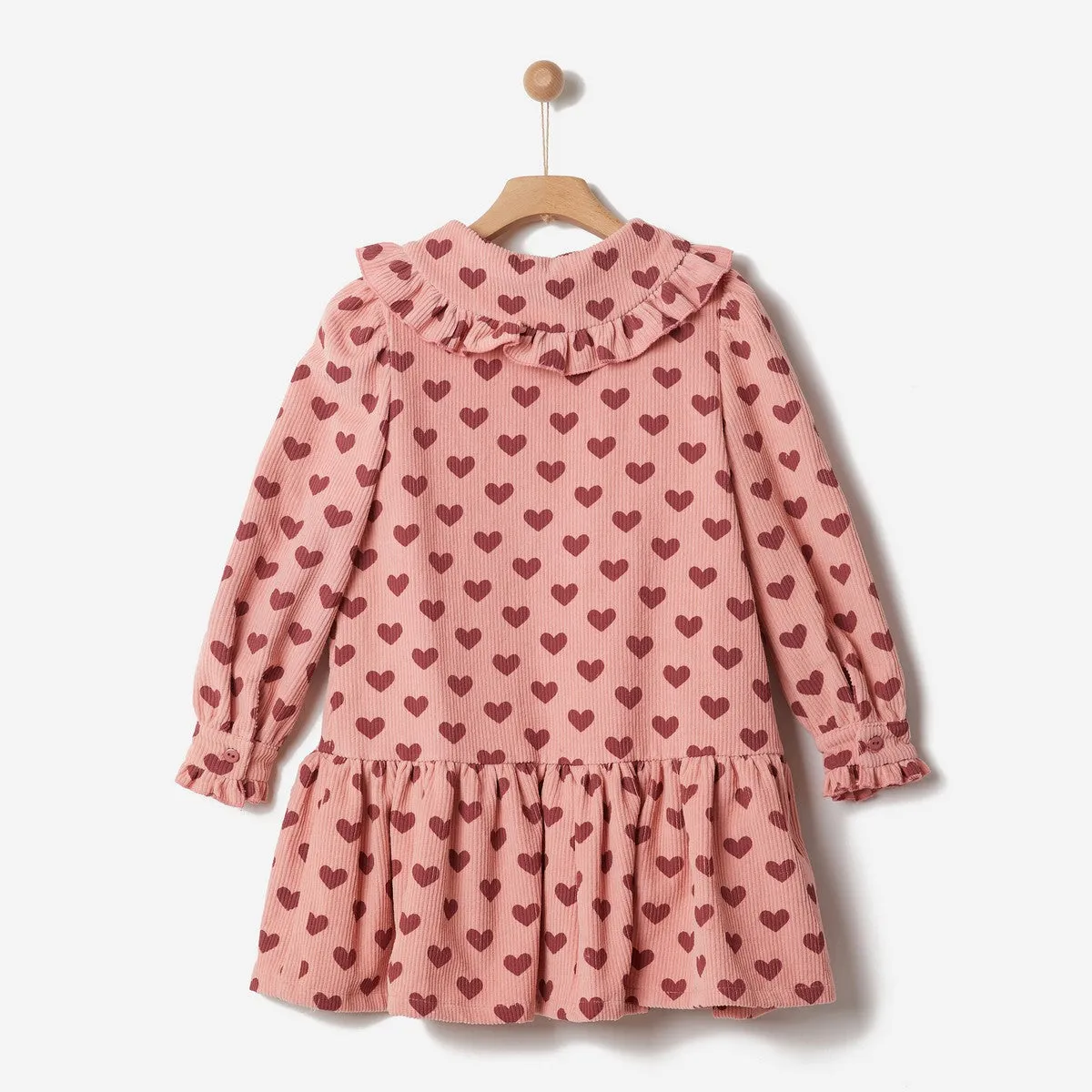 YELL-OH BLOSSOM CORDUROY SHIRT DRESS